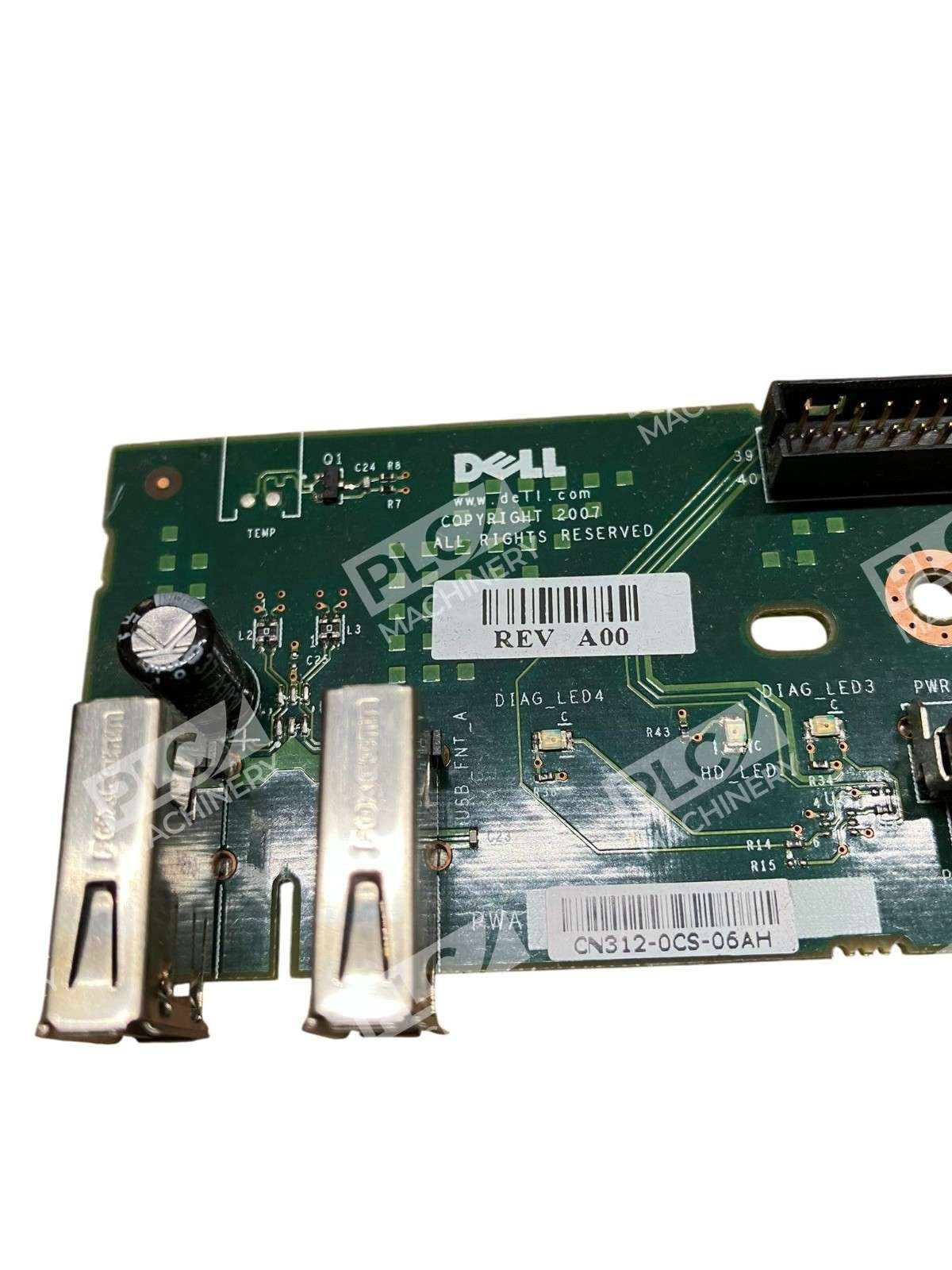 Dell Front I/O USB Audio Panel Board DP/N 0TP004 PWB HU391 Rev A01 - Image 3