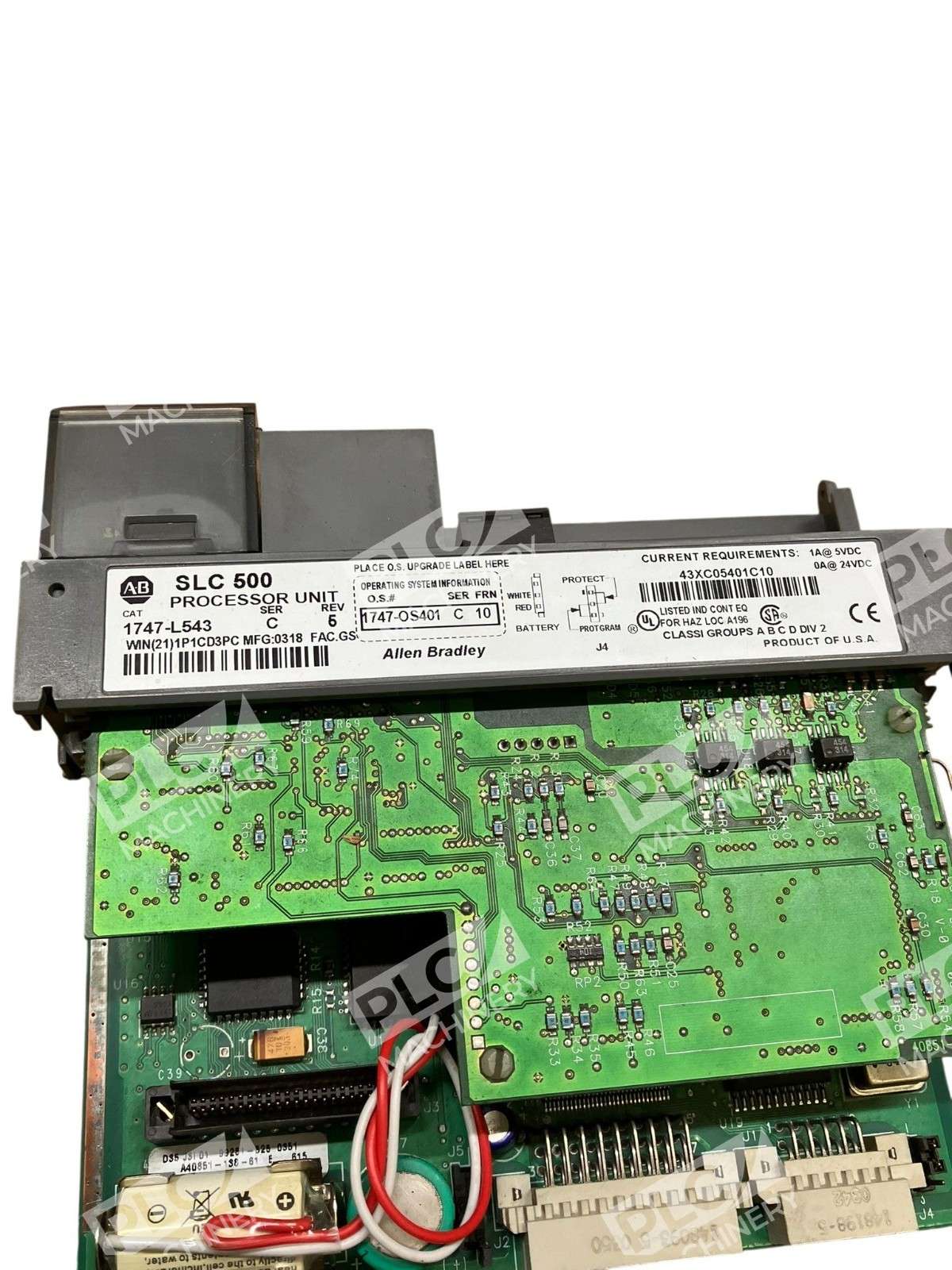 Allen-Bradley 1747-L543 SLC 5/04 CPU Processor – Series C FRN 10 (Missing Door) - Image 3