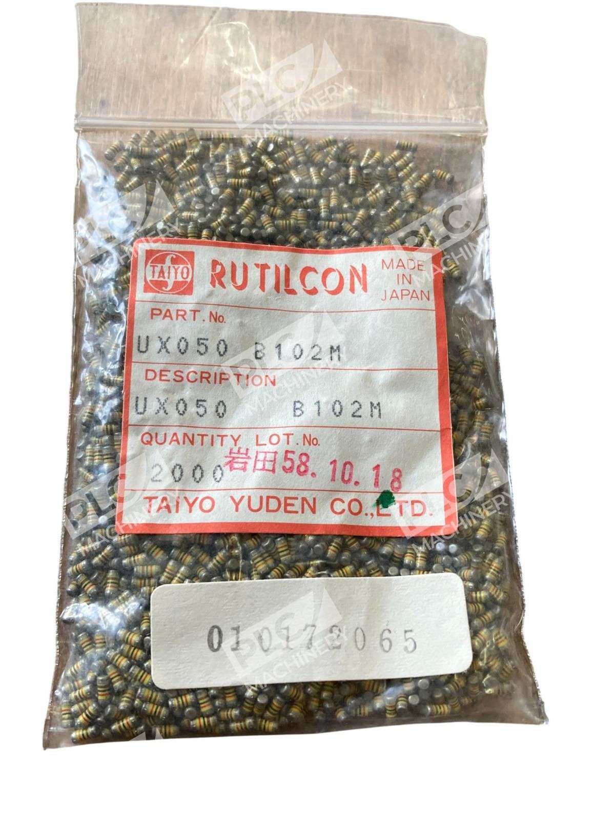 Taiyo Yuden Rutilcon UX050 B102M Axial Ceramic Capacitor Lots of 2000 - Image 3