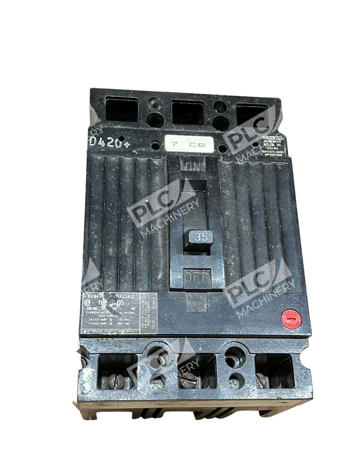 GE TED134035 - General Electric TED134035 35A 3-Pole Molded Case Circuit Br