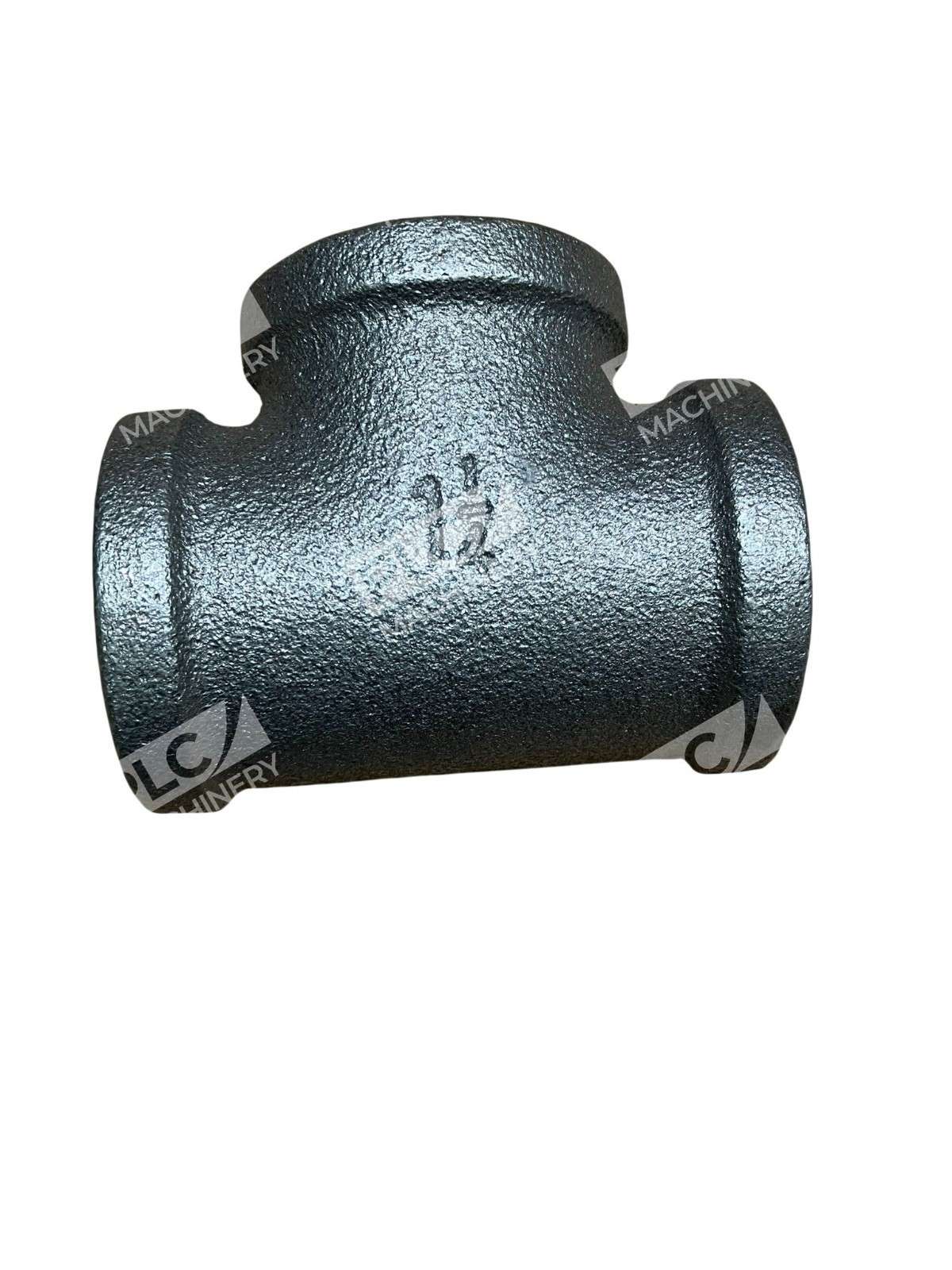 TSP 1-1/4" - TSP 1-1/4" Black Malleable Iron Reducing Tee Pipe Fitting