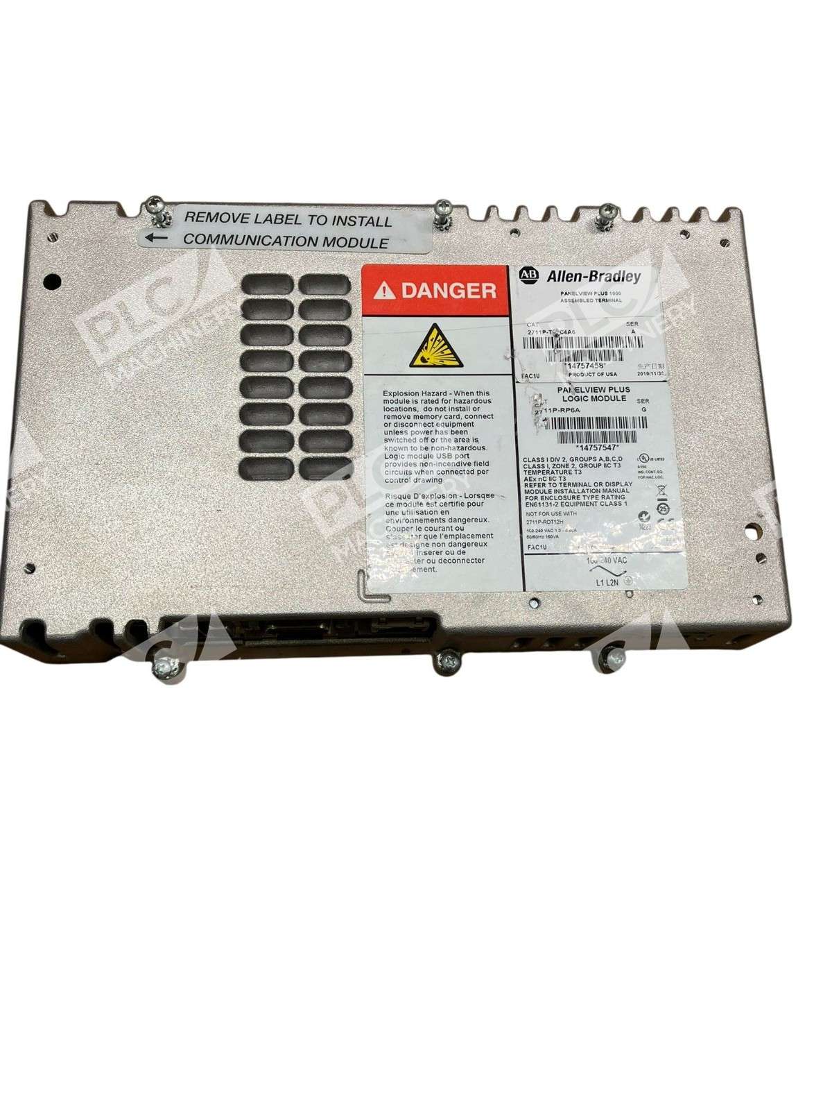 Allen-Bradley 2711P-RP6A /G PanelView Plus 1000 HMI Logic Module - Image 4