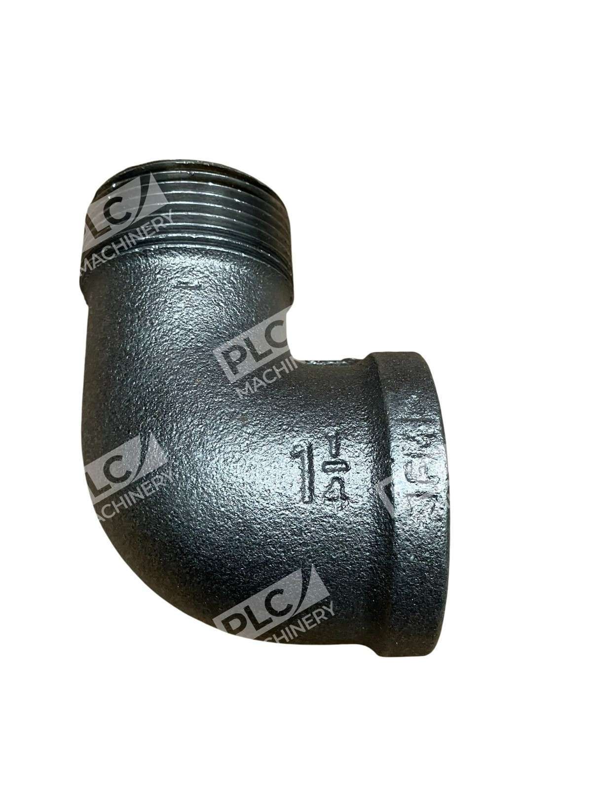 TSP 1-1/4" Black Malleable Iron 90° Street Elbow MNPT x FNPT Pipe Fitting - Image 2
