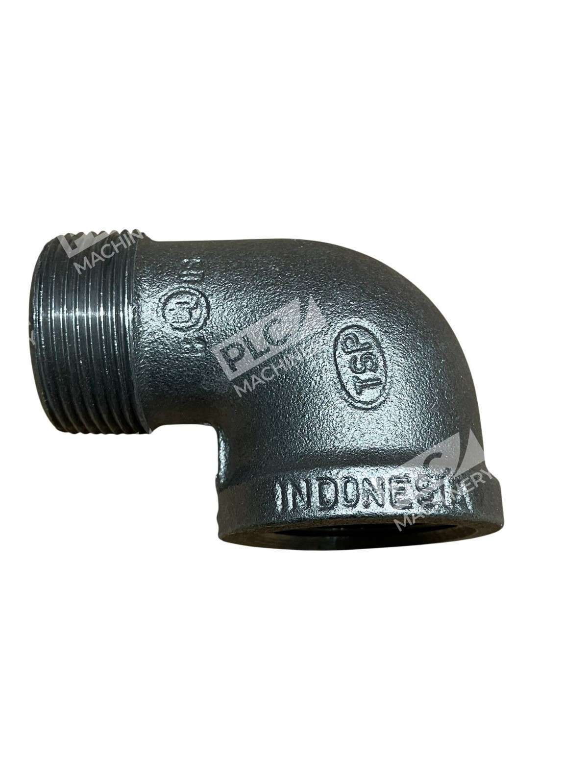 TSP 1-1/4" Black Malleable Iron 90° Street Elbow MNPT x FNPT Pipe Fitting - Image 3