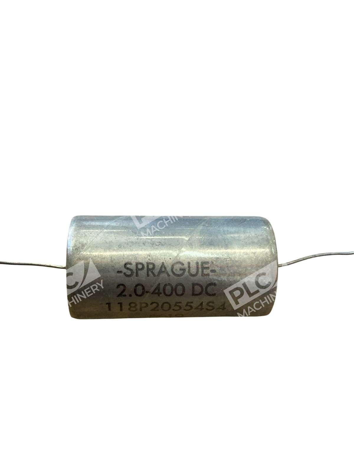 Sprague 118P20554S4 2.0uF 400VDC Metallized Paper Capacitor Axial 8919 - Image 4
