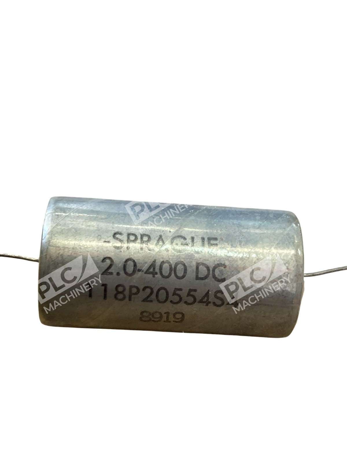 Sprague 118P20554S4 2.0uF 400VDC Metallized Paper Capacitor Axial 8919 - Image 5