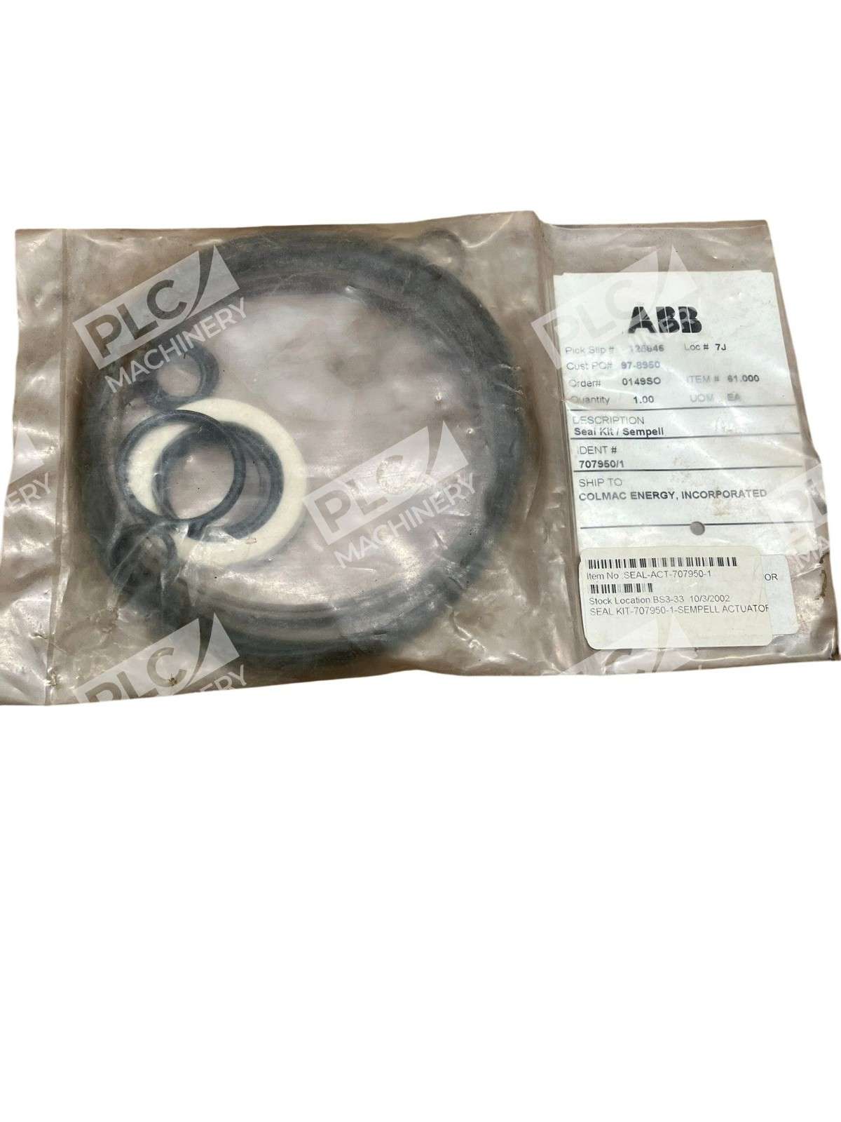 ABB 707950/1 - ABB Sempell Valve Seal Kit 707950/1
