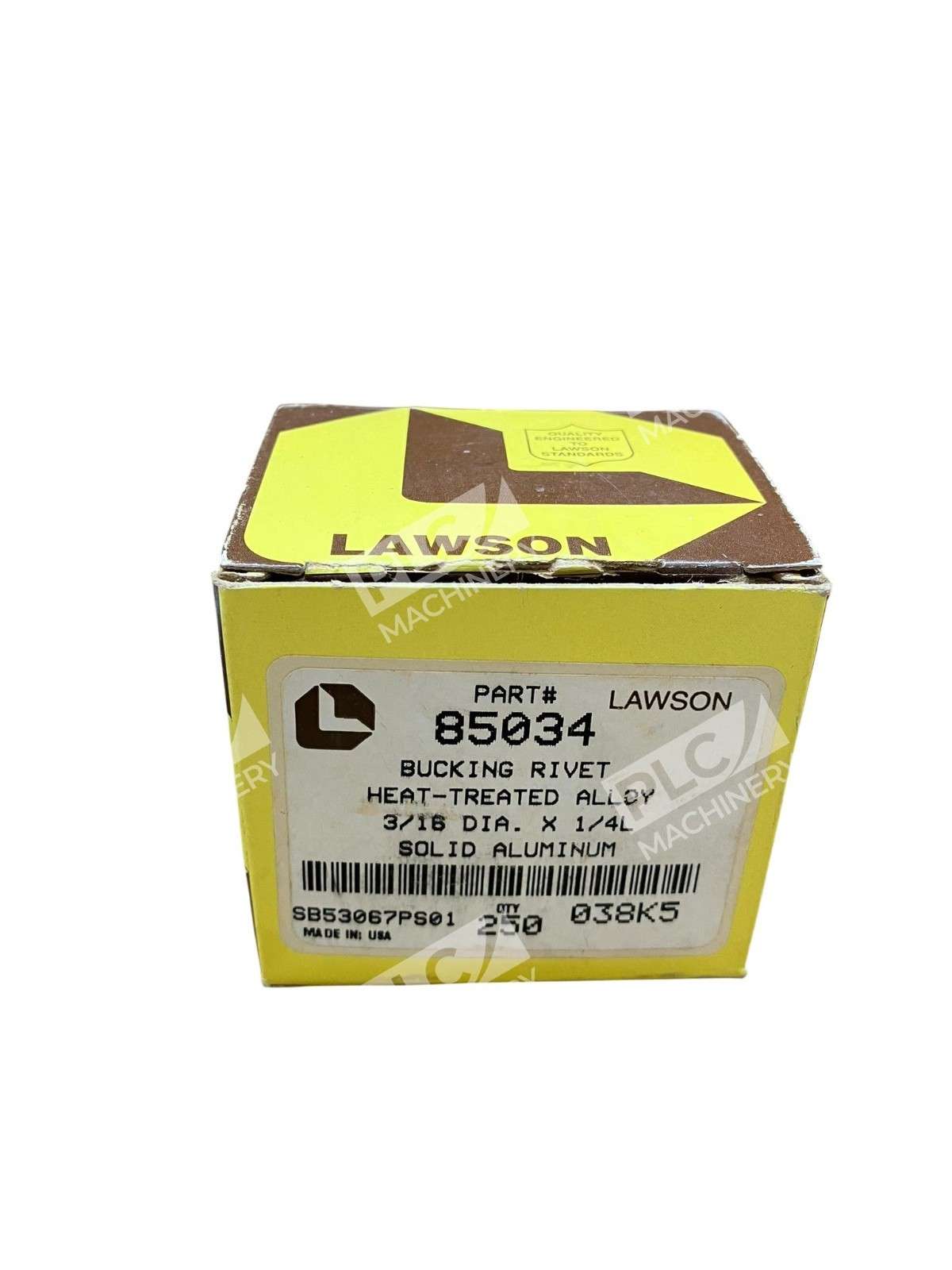 Lawson Bucking Rivets 85034 3/16" x 1/4" Aluminum Alloy One Box of 250 - Image 2