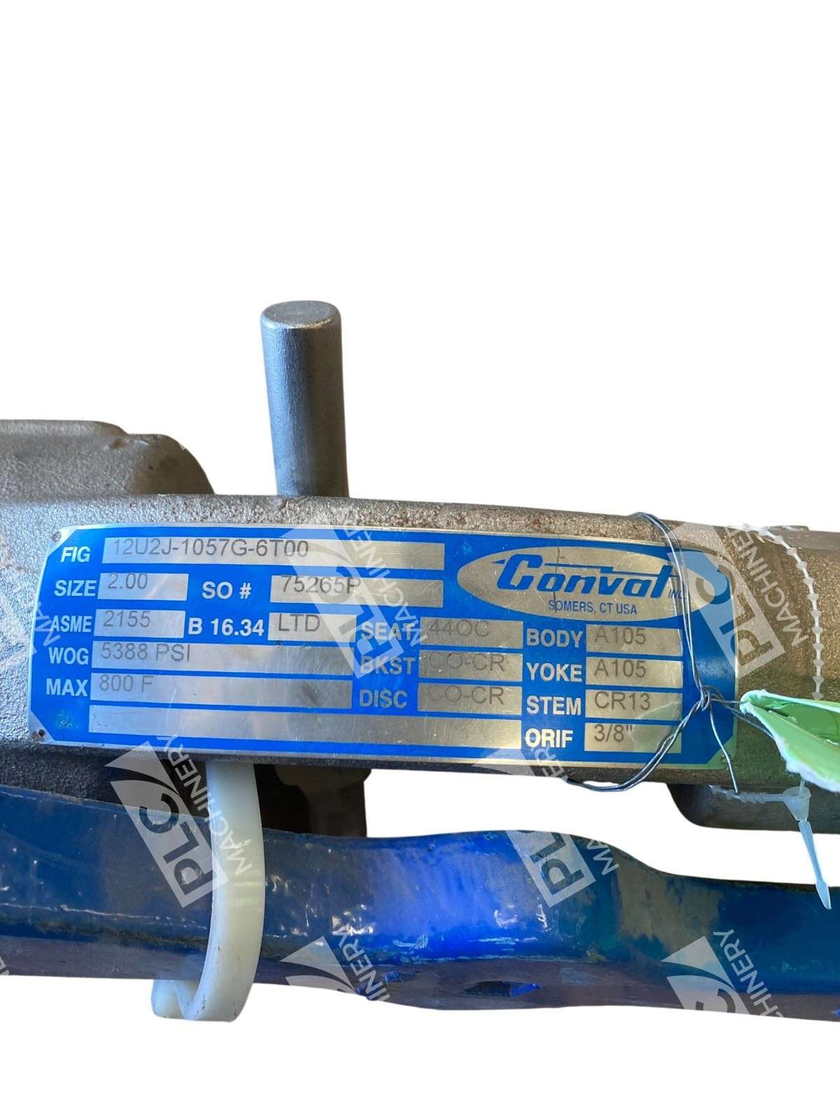 Conval 12U2J-1057G-6T00 Globe Control Valve 2" ASME 2155 Forged Steel 30LBS - Image 9
