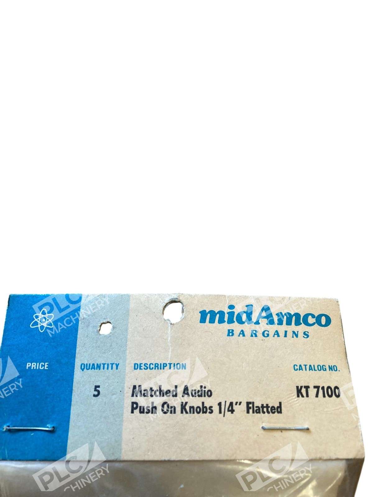 midAmco KT 7100 Audio Push-On Knobs 1/4" Flatted Shaft Lots of 5 - Image 3