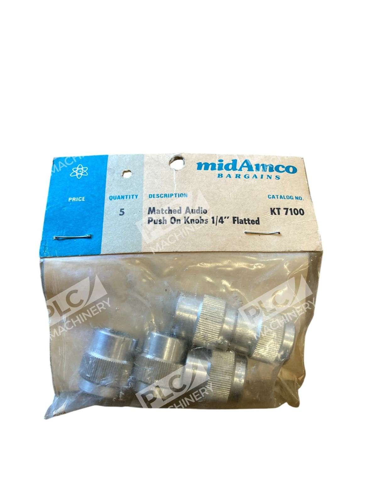 midAmco KT 7100 - midAmco KT 7100 Audio Push-On Knobs 1/4" Flatted Shaft Lots