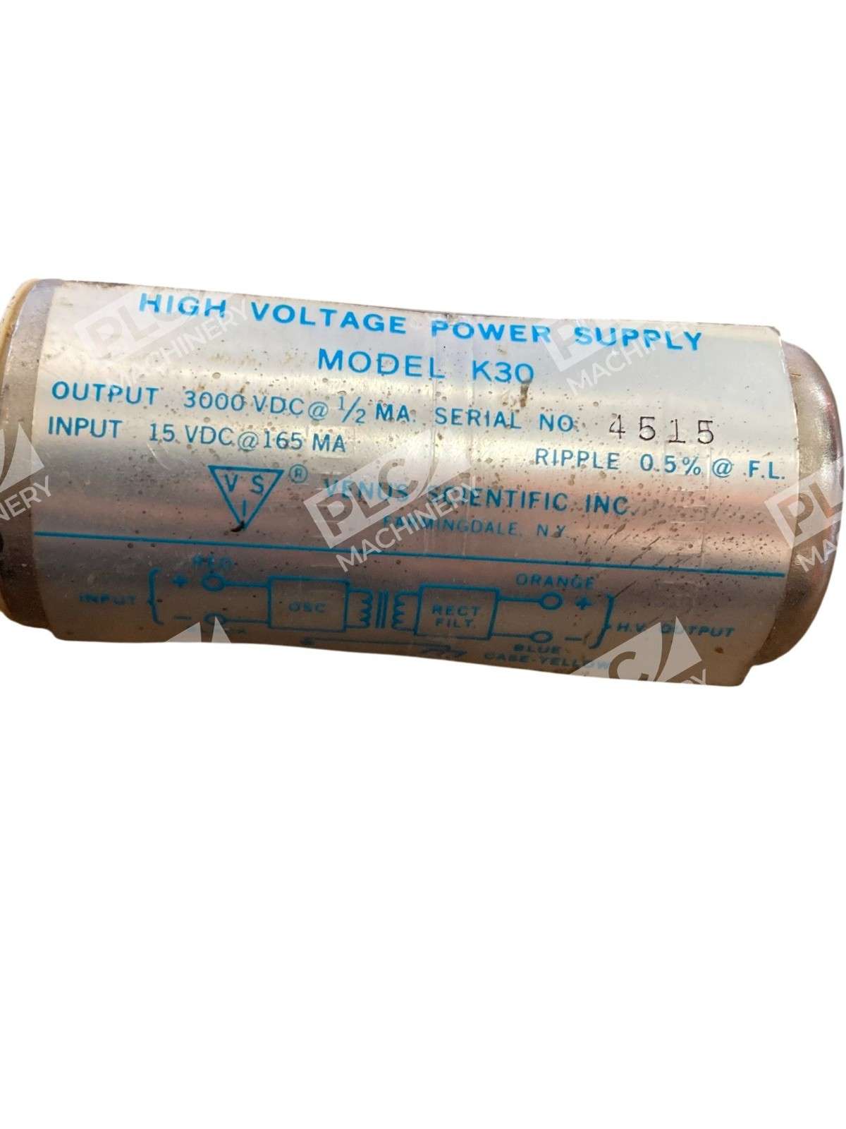 Sangamo K30 High Voltage Power Supply 3kV DC 5mA 115VAC Vintage - Image 7