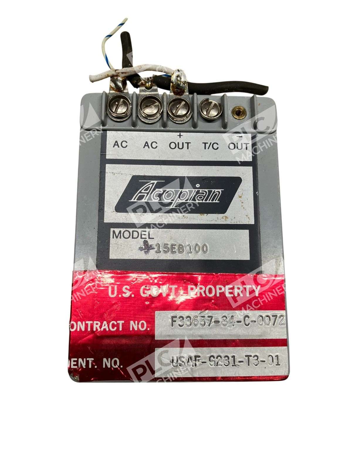 Acopian 15EB100 - Acopian 15EB100 AC-DC Power Supply 15V 1A Linear Regulated M