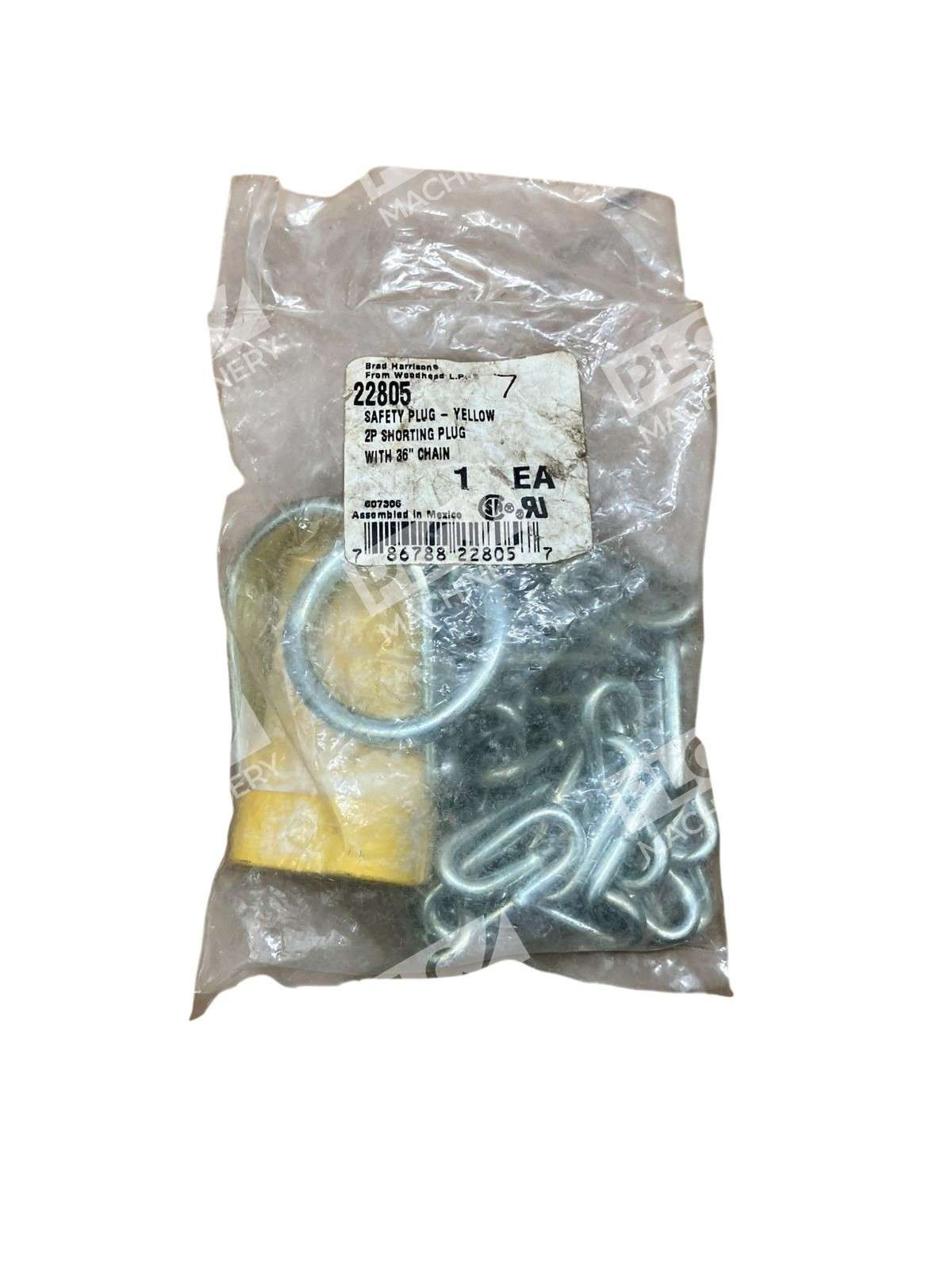 Brad Harrison 22805 - Brad Harrison 22805 Safety Plug 2-Pole 600V 25A Yellow w/ 36