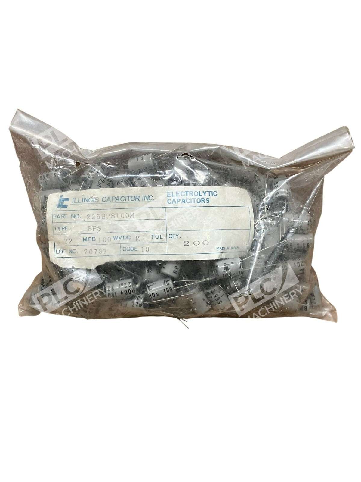 Illinois 226BPS100M 22µF 100V Bi-Polar Electrolytic Capacitor One Pack of 200 - Image 2