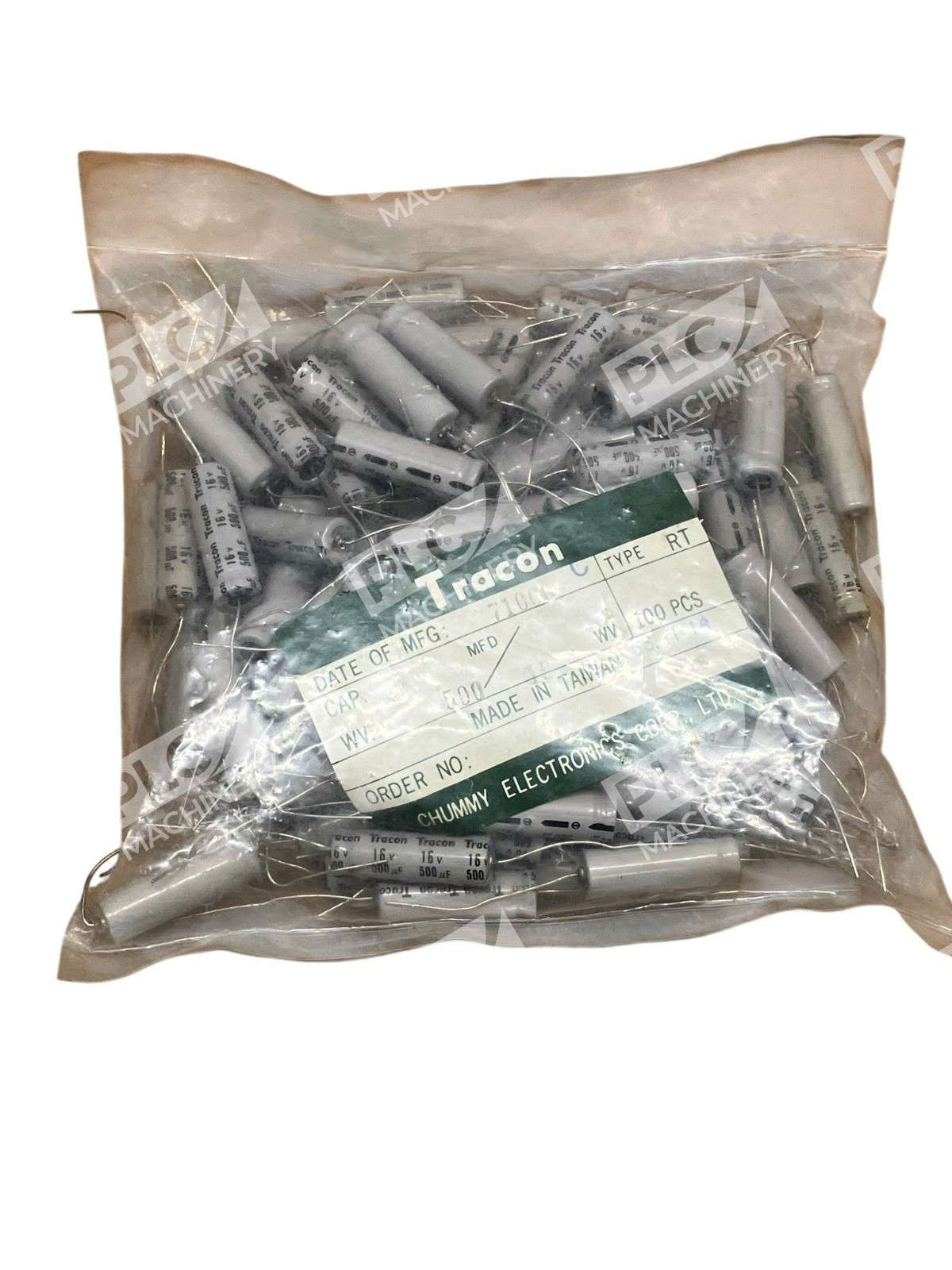 Chummy Electronics Tracon RT 500µF 16V Electrolytic Capacitor One Pack of 100 - Image 4