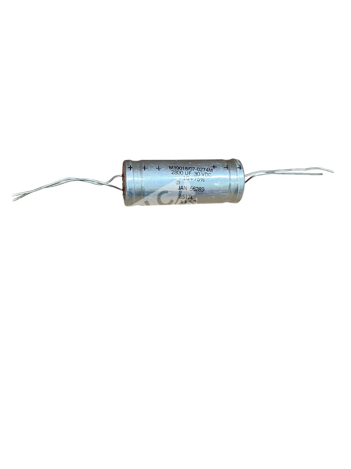 Unbranded M39018/07-0274M - M39018/07-0274M Electrolytic Capacitor 2800uF 30V Axial MIL-