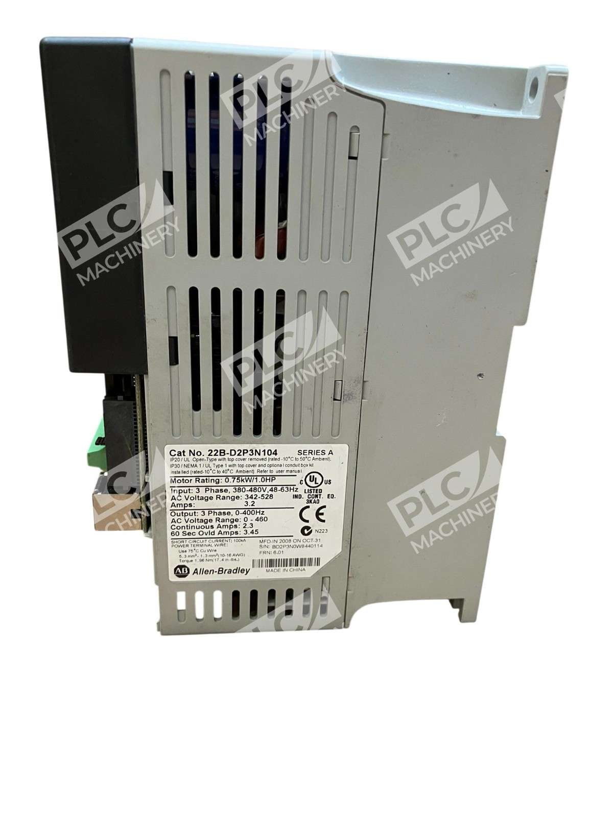 Allen-Bradley 22B-D2P3N104 PowerFlex 40 AC Drive 0.75 kW / 1.0 HP (FRN: 6.01) - Image 5