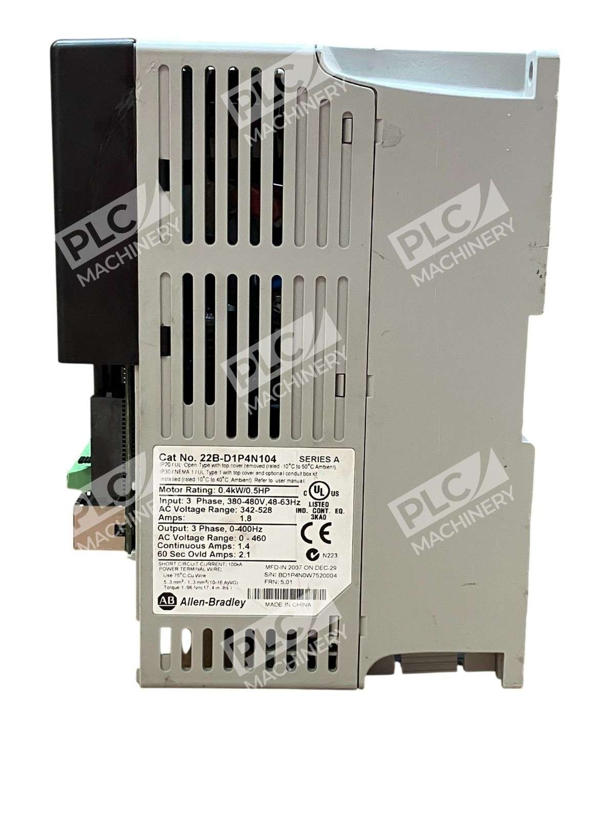 Allen-Bradley 22B-D1P4N104 Series A PowerFlex 40 AC Drive 380-480V AC - Image 3