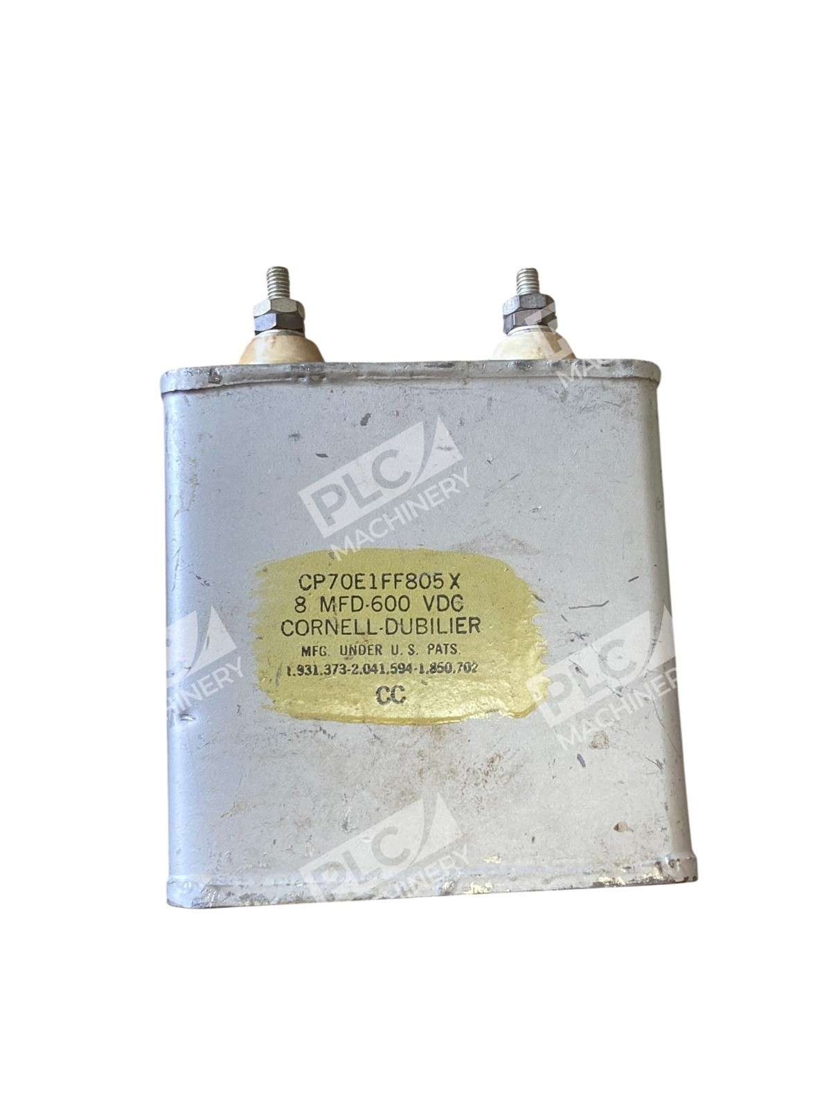 Cornell Dubilier CP70E1FF805X Capacitor 8uF 600VDC Metal Can High Voltage - Image 2