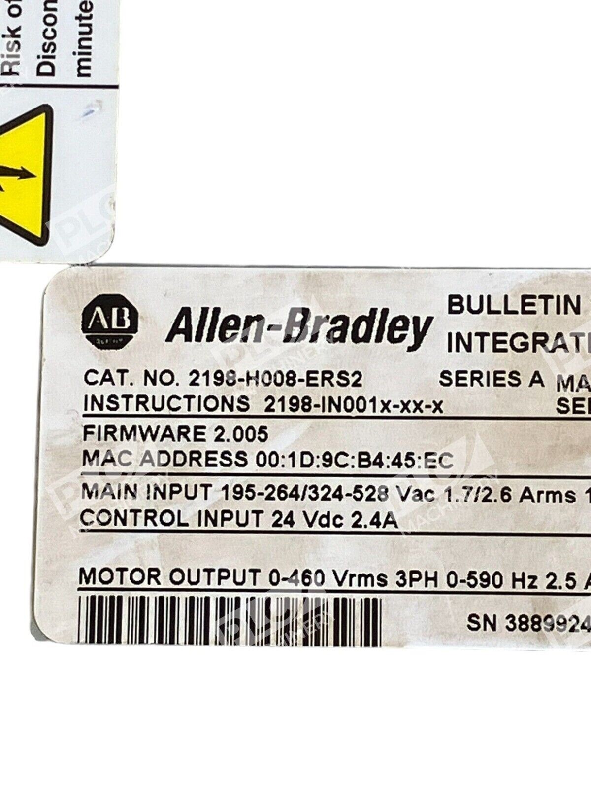 Allen-Bradley 2198-H008-ERS2/A Kinetix 5500 Servo Drive | 6.25A EtherNet/IP Safety - Image 4