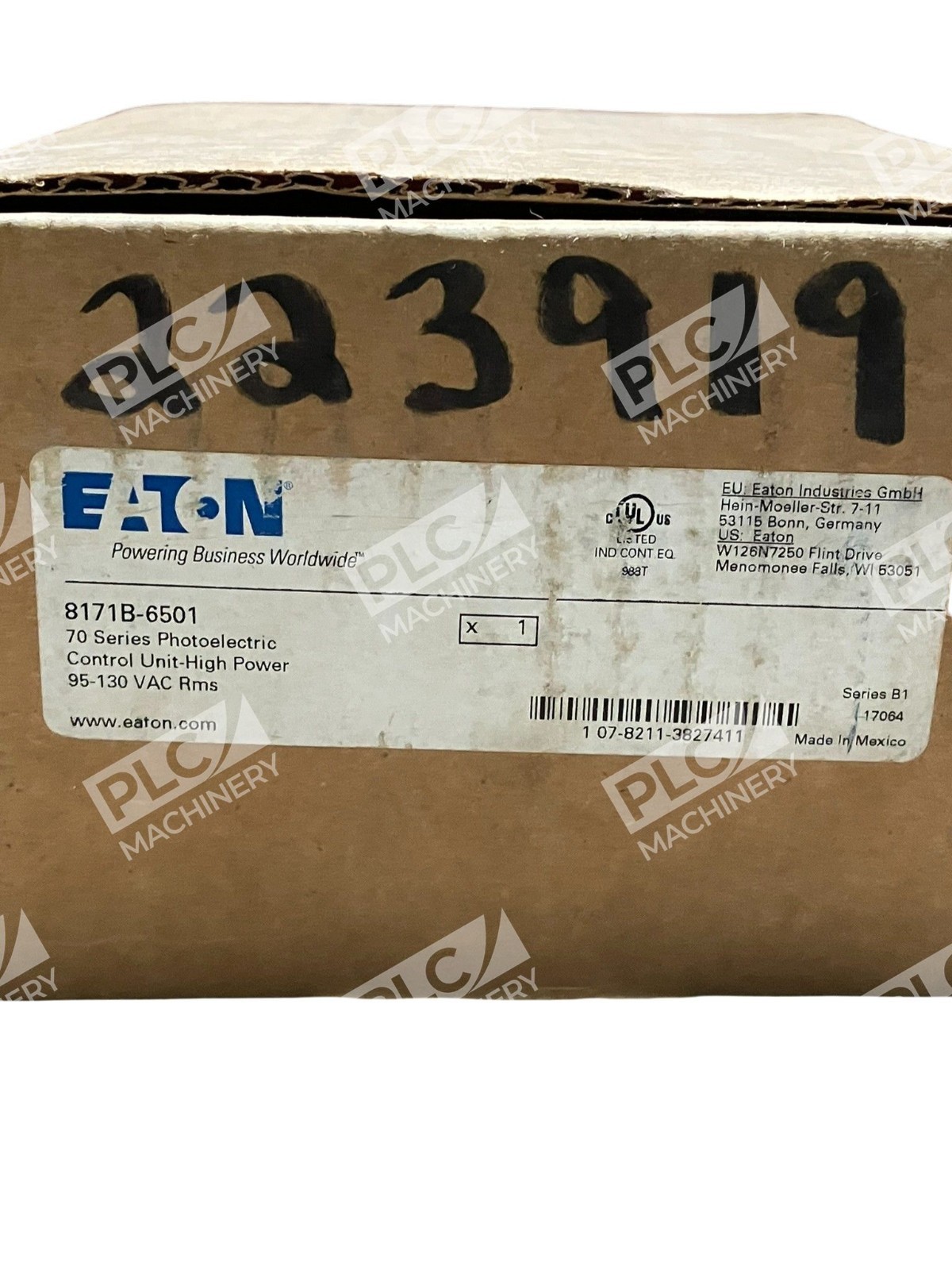 Eaton 95-130VAC Rms High Power Control Unit 8171B-6501 - Image 3