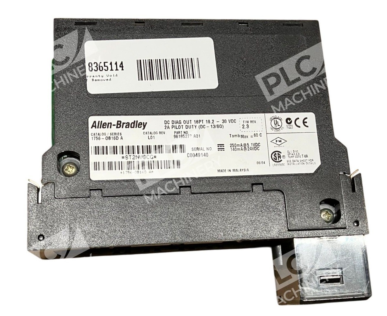 Allen Bradley AB DC Diag Out 16Pt 19.2-30VDC 2A Pilot Duty 1756-OB16D /A Rev L01 - Image 2