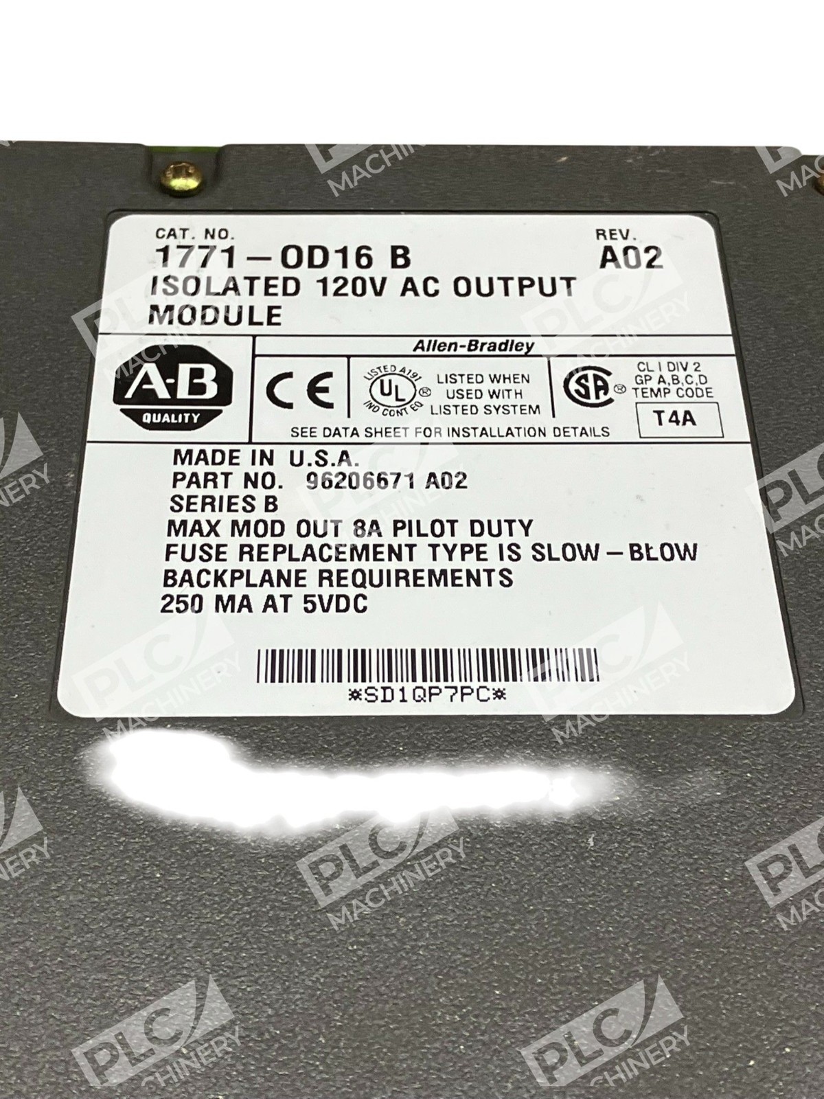 Allen Bradley 1771-OD16 Series A AB Isolated 120V AC Output Module Rockwell - Image 3