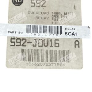 Allen Bradley AB Overload Relay Manual Reset 592-JOV16 /A