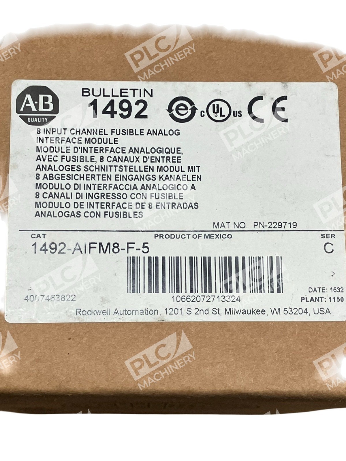 Allen Bradley 1492-AIFM8-F-5 Series C 8 Input Channel Fusible Analog Rockwell - Image 3