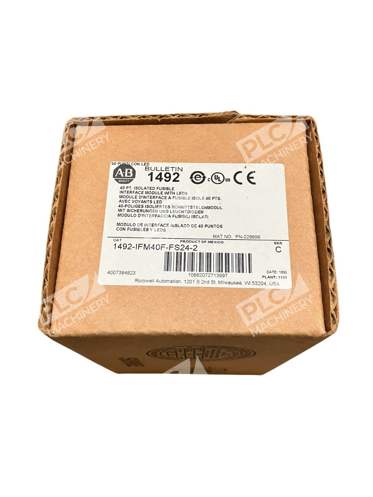 Allen Bradley 1492-IFM40F-FS24-2 - Allen Bradley 1492-IFM40F-FS24-2 Series C AB 40 Point Isolat