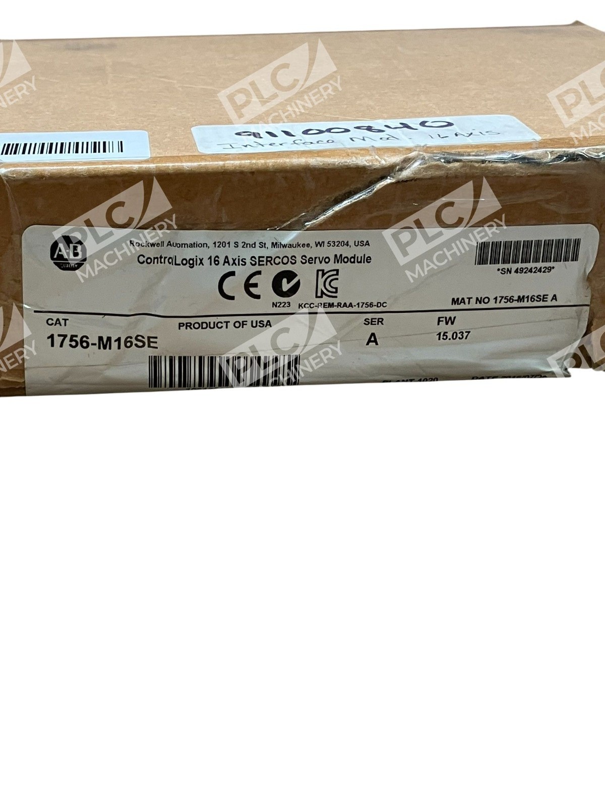 Allen Bradley AB ControlLogix 16 Axis SERCOS Servo Module 1756-M16SE /A - Image 3