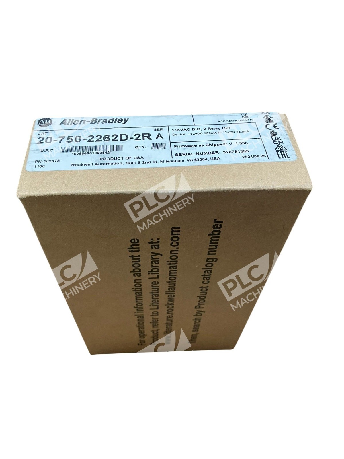 Allen Bradley 20-750-2262D-2R PowerFlex 750 Series A AB 115VAC DIO 2 Relay - Image 2