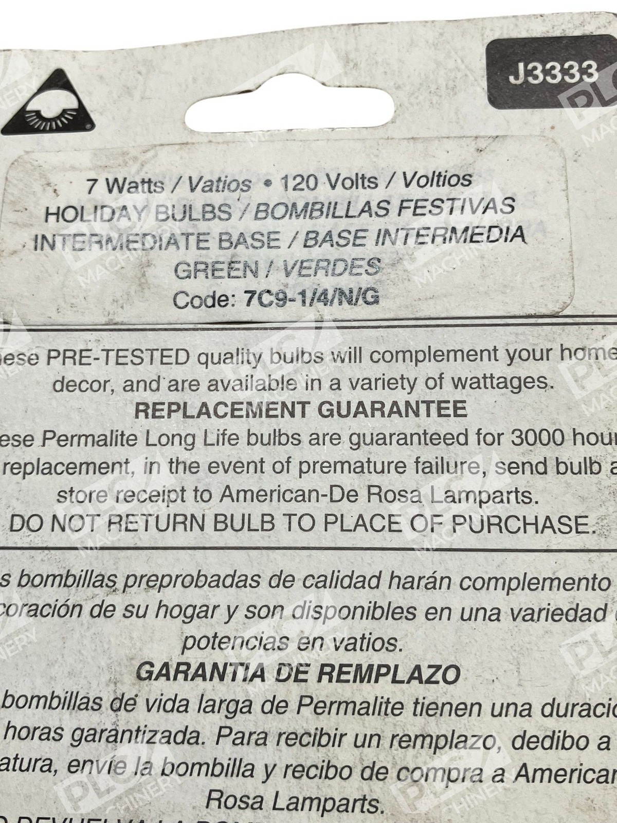 64-112 - Holiday Time - American-De Rosa Lamparts Permalite 120V 7W 2 GreenHo... - Image 5