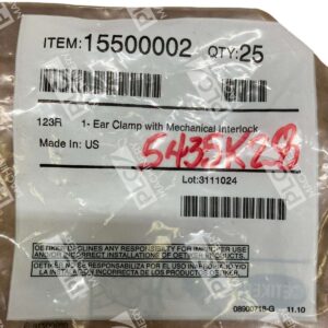 Oetikar 15500002 - Oetikar 15500002 123 Ear Clamp With Mechanical Interlock 123