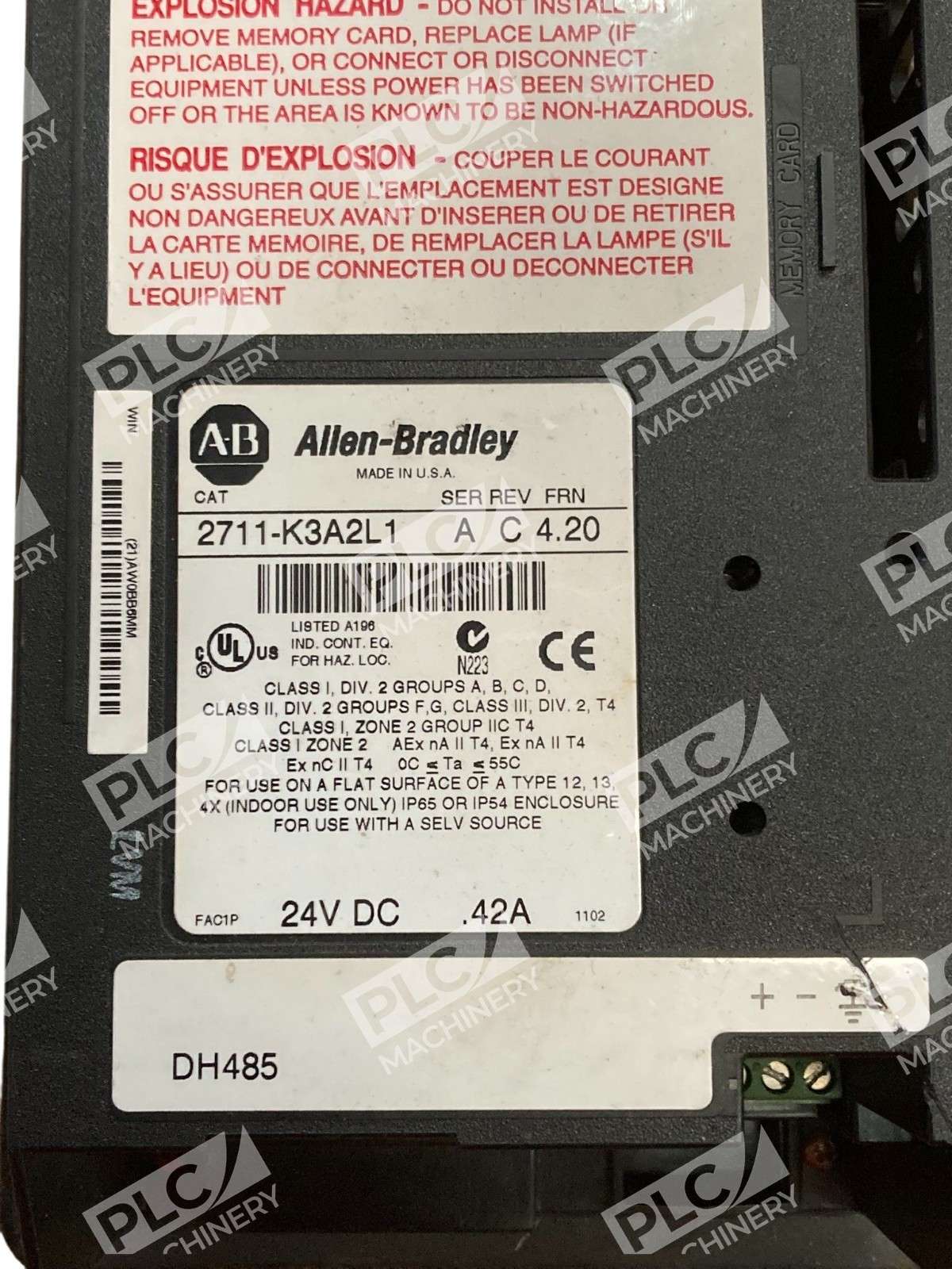 Allen Bradley AB PanelView 300 Interface 2711-K3A2L1 /A - Image 5