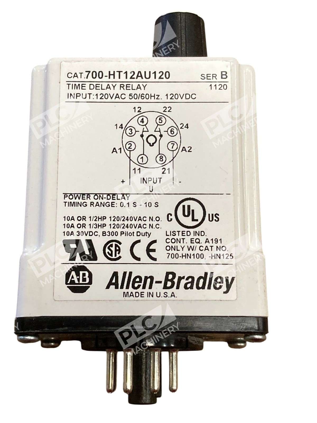 Allen Bradley AB 120VAC 50/60Hz 120VDC Power ON-Delay 700-HT12AU120 /B - Image 8