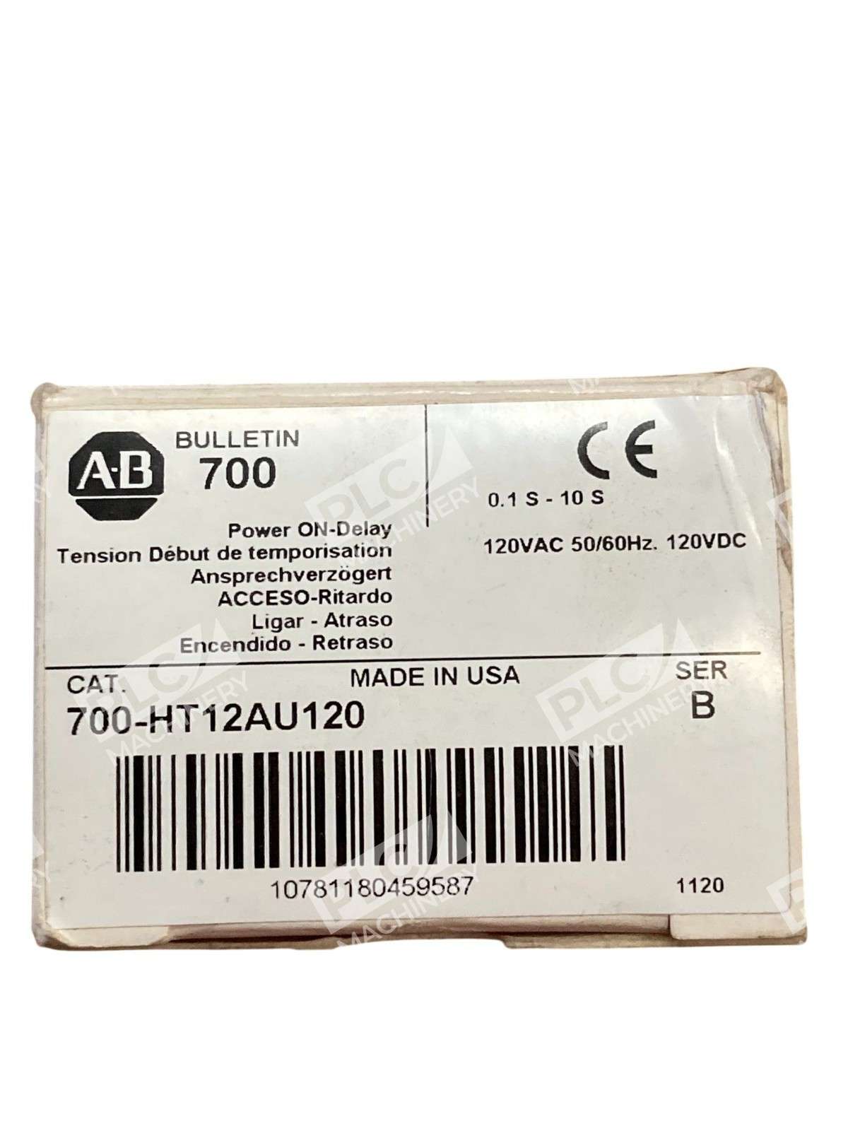 Allen Bradley 700-HT12AU120 - Allen Bradley AB 120VAC 50/60Hz 120VDC Power ON-Delay 700-HT