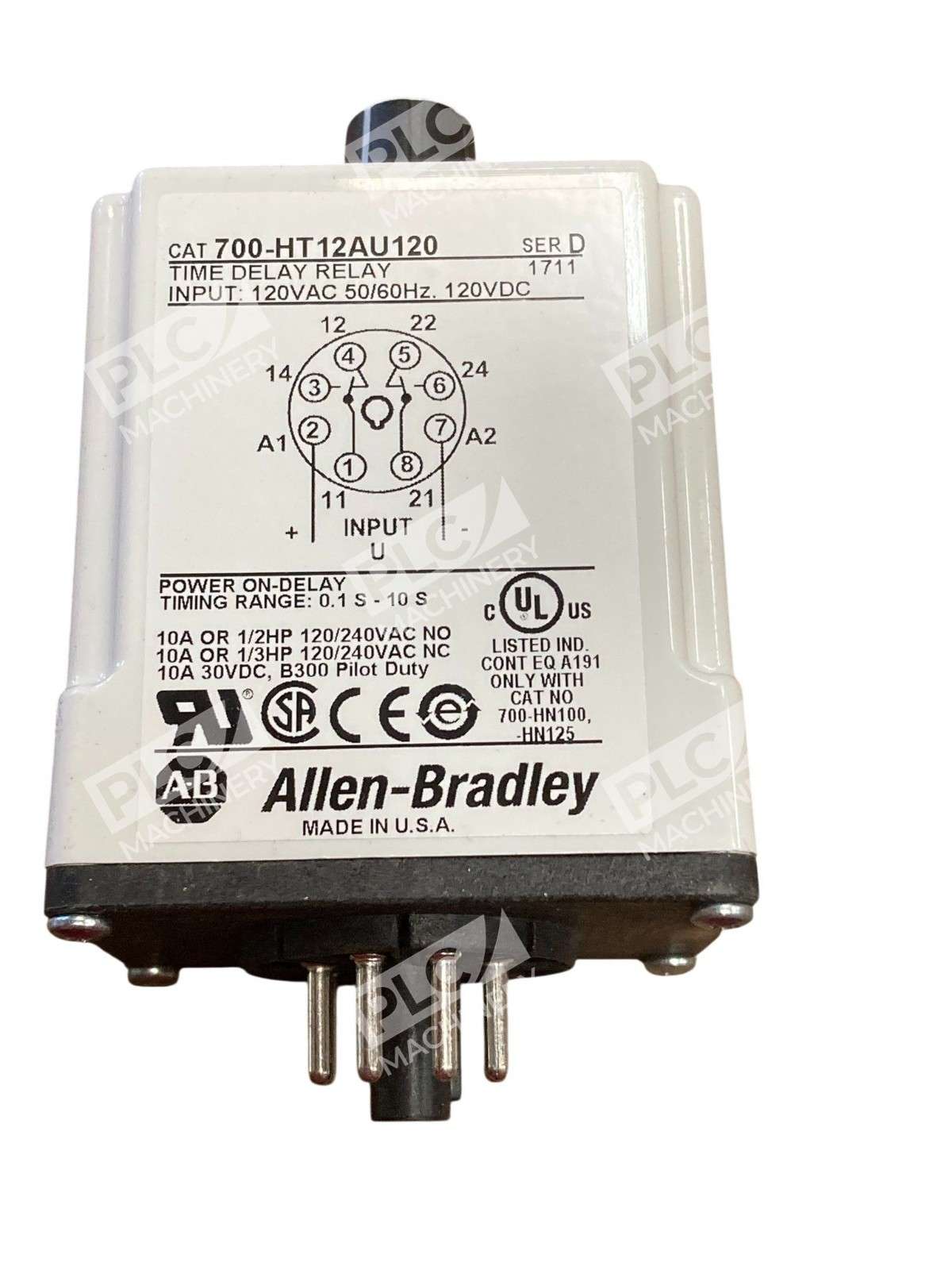 Allen Bradley AB 120VAC 50/60Hz 120VDC Time Delay Relay 700-HT12AU120 /D - Image 8