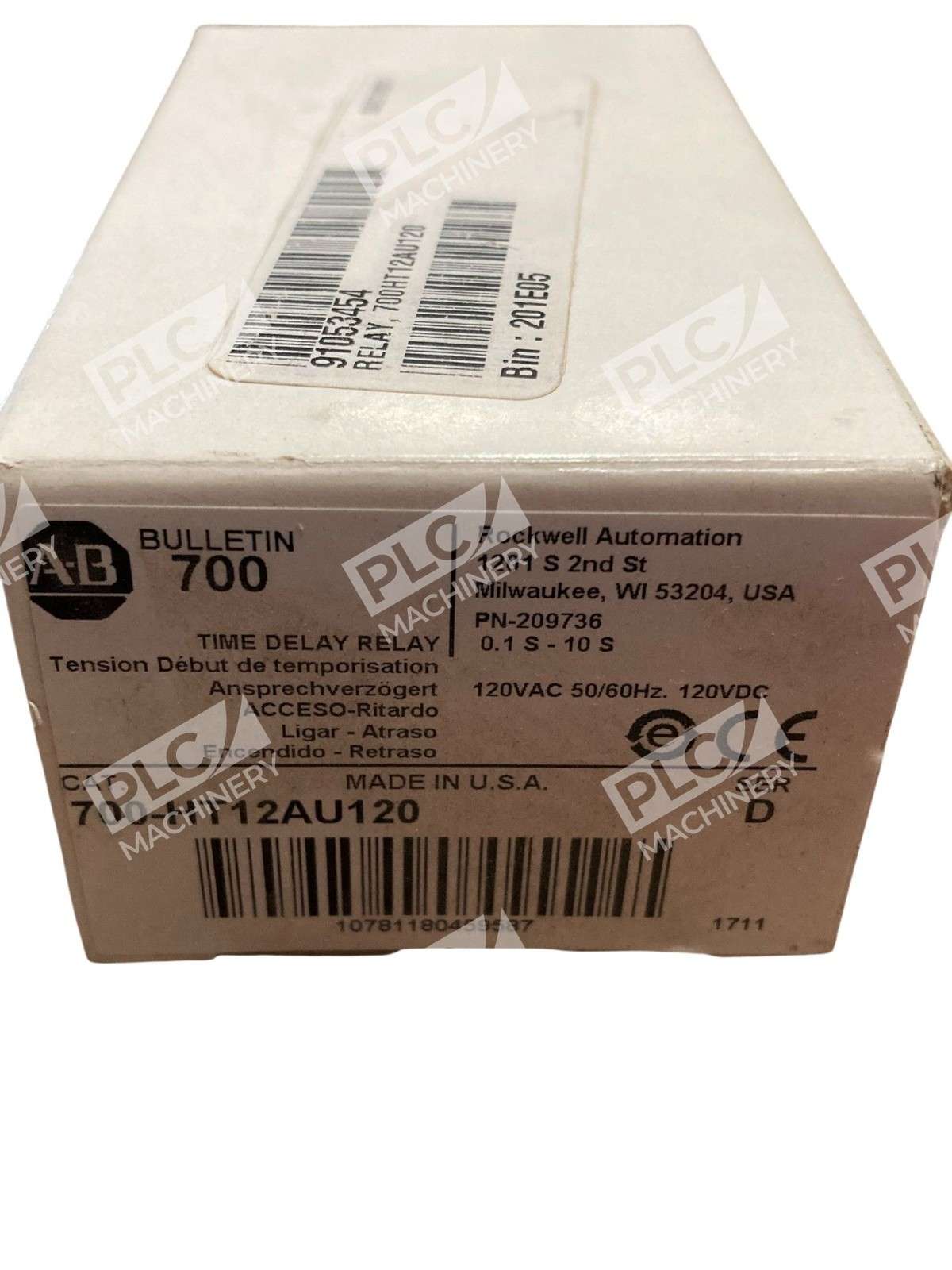 Allen Bradley AB 120VAC 50/60Hz 120VDC Time Delay Relay 700-HT12AU120 /D - Image 3