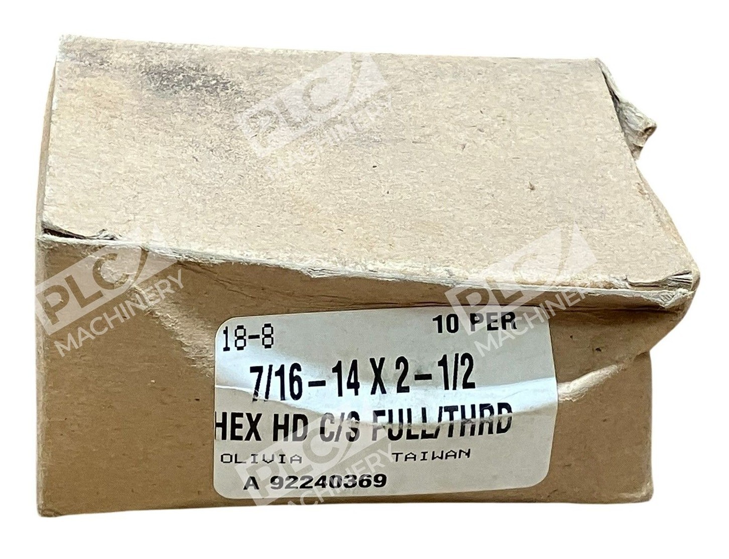 Olivia 7/16-14 X 2-1/2" - Olivia Hex Head Cap Screw Fully Threaded 18-8 7/16-14" X 2-1