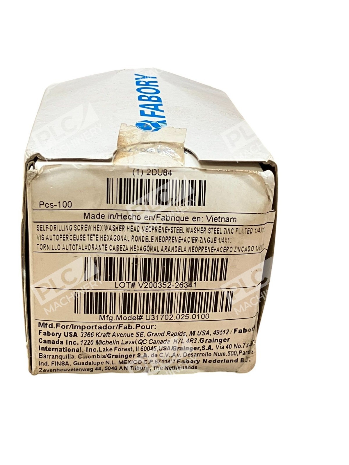 Fabory 2DU84 Self-Drilling Screw Hex Washer Head U31702.025.0100 (Box of 100) - Image 3