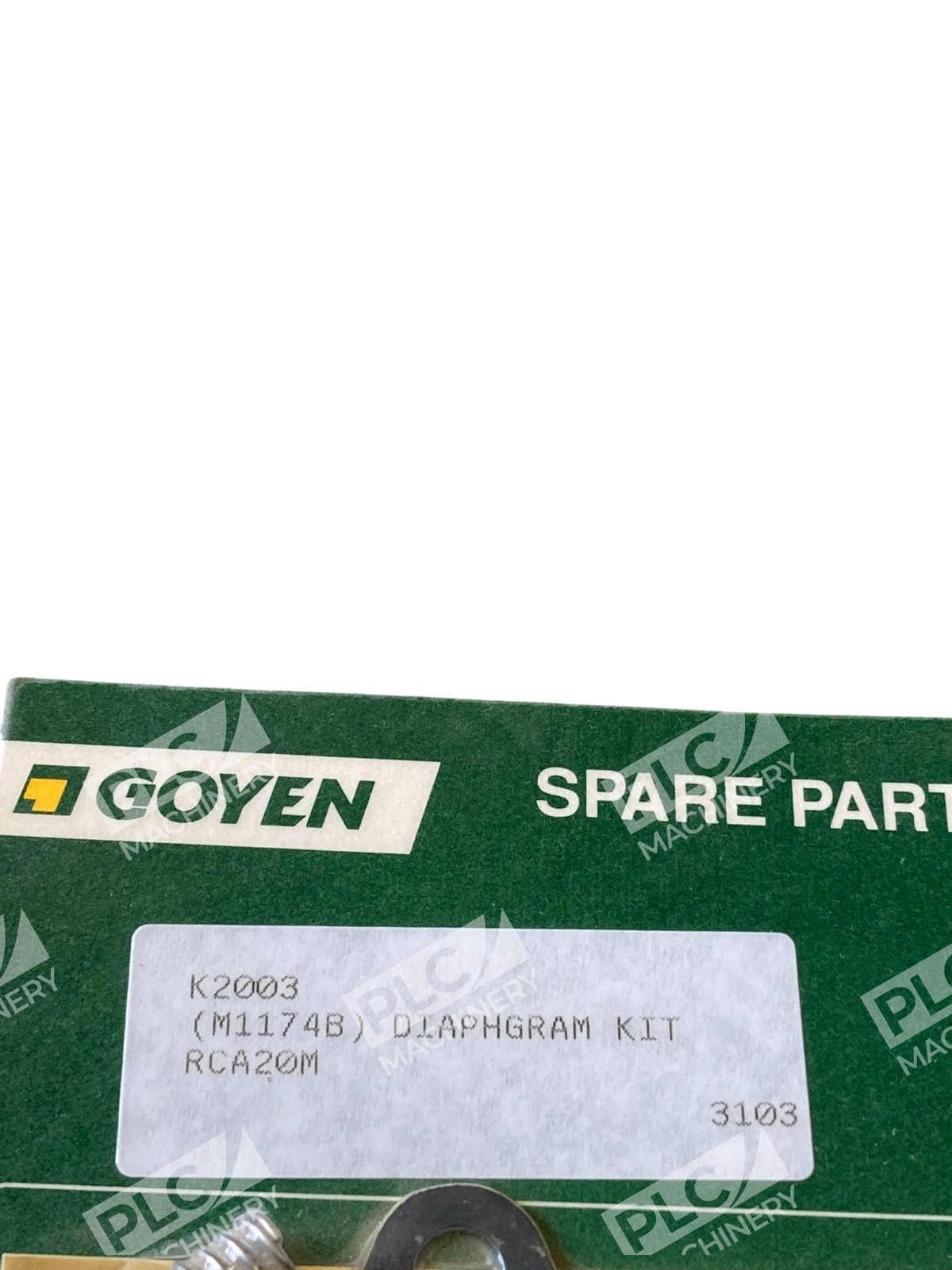 Goyen RCA2OM M1174B Diaphragm Kit Spare Parts K2000
