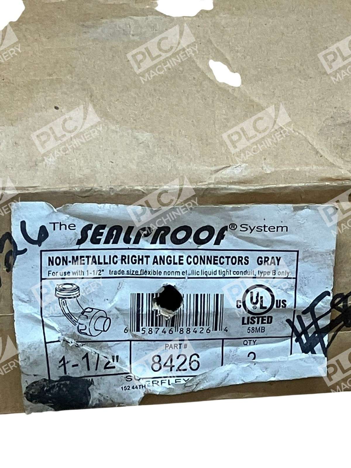 Sealproof System 1-1/2" Non-Metallic Right Angle Connectors Gray 8426 - Image 3