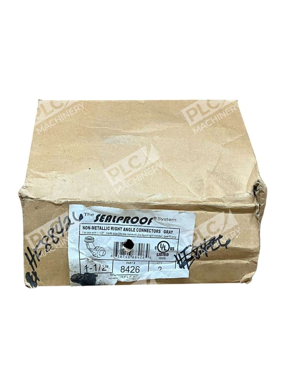 Sealproof System 1-1/2" Non-Metallic Right Angle Connectors Gray 8426 - Image 2
