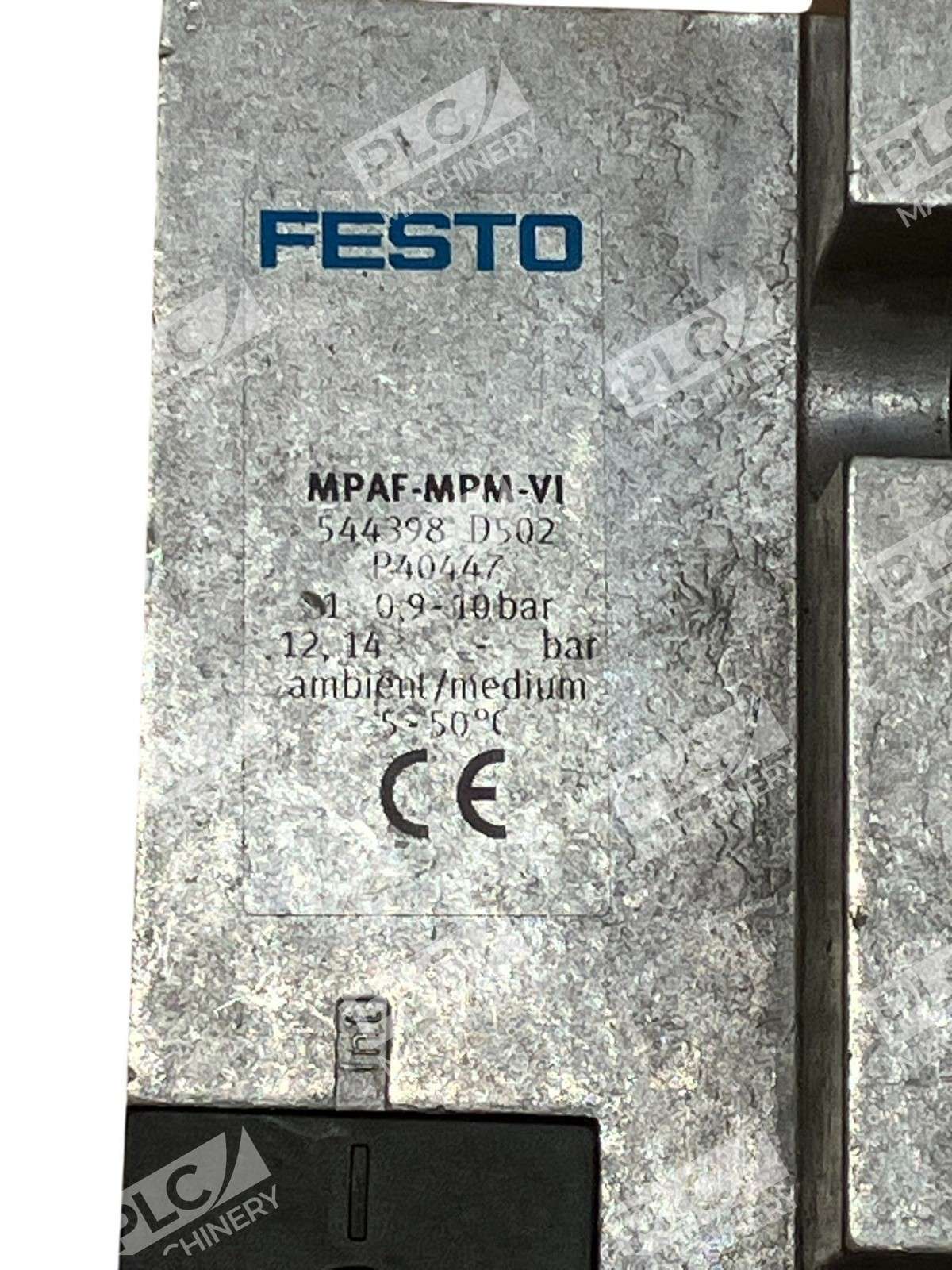 Festo 544398 D502 P40447 0.9-10bar Valve Manifold Connection MPAF-MPM-VI - Image 3