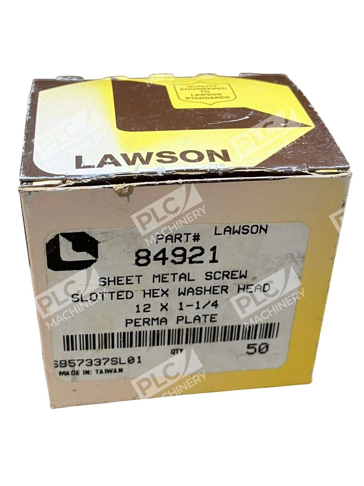 Lawson 12X1-1/4 Slotted Hex Washer Head Sheet Metal Screw 84291 (Box of 47) - Image 2