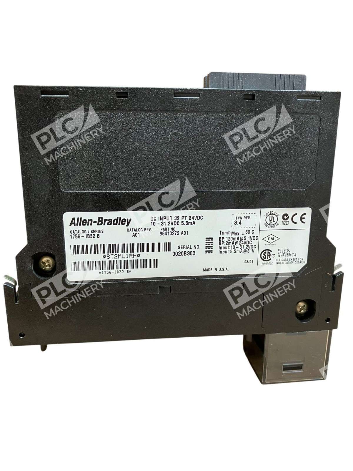 1756-IB32 - Allen-Bradley - (No Door) 10-31.2VDC 5.5mA DC Input 32 PT 24VDC /A01 - Image 3