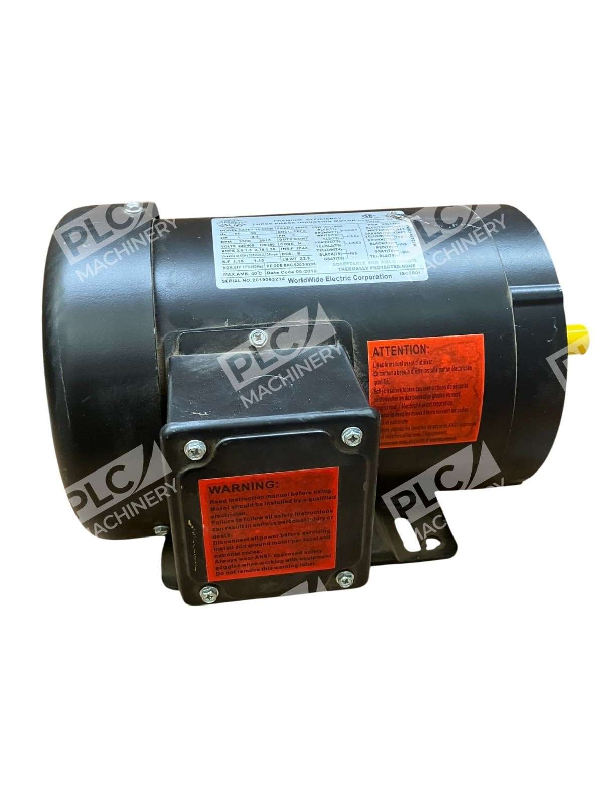 WorldWide Electric Corp Three Phase Induction Motor NATE1-38-56CB - Image 7