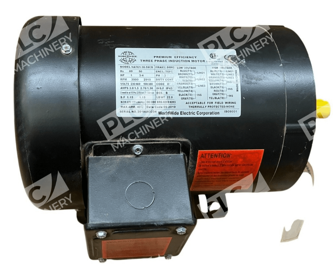Worldwide NATE1-38-56CB - WorldWide Electric Corp Three Phase Induction Motor NATE1-38